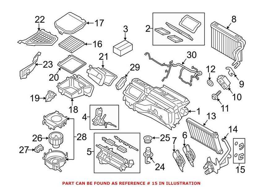 BMW Heater Core O-Ring Kit 64119180102